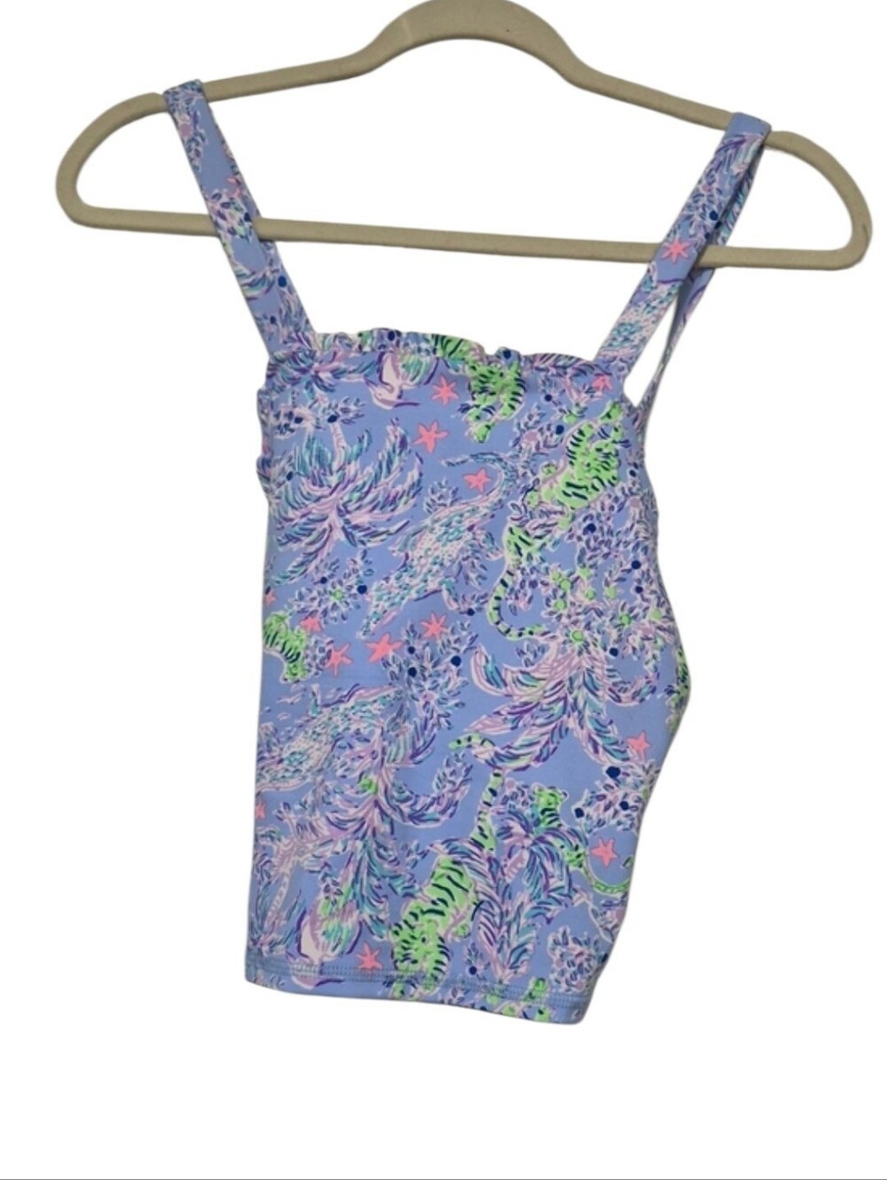 NWT Lilly Pulitzer Letitia Bra Tank XL Blue Peri The Turtle Package Luxletic UPF